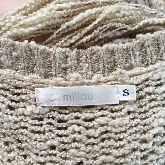 tan LF sweater dress with side cuts - Picture 3 of 3